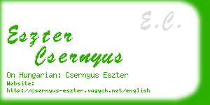 eszter csernyus business card